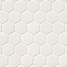 2" White Hex Gloss or Matte