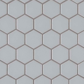 2" Grey Hex Mosaic